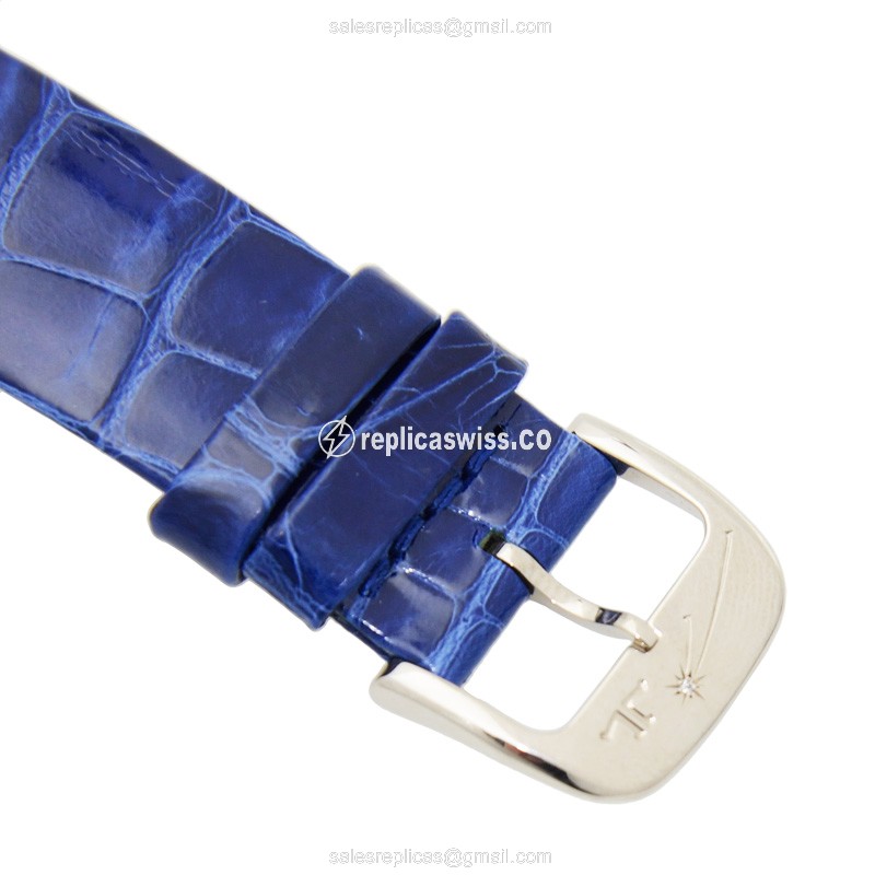 Jaeger-Lecoultre Q3483590 Rendez-Vous - Automatic - 18kt White Gold - Blue Dial - Diamond - Alligator Blue Strap - View 4
