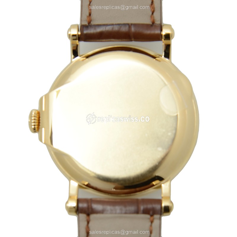 Patek Philippe 5153J-001 Replica - Automatic - 18kt Yellow Gold - White Dial - Brown Alligator Strap - View 3