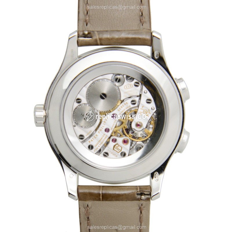 Patek Philippe 7134G-001 - Manual Wind - 18kt White Gold - Diamond Dial - Brown Alligator Strap - Buckle Clasp - View 3