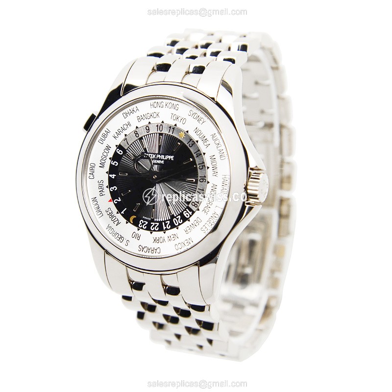 Patek Philippe 5130-1G-010 Replica - Automatic - 18kt Gold - Silver Dial - Clasp - View 3