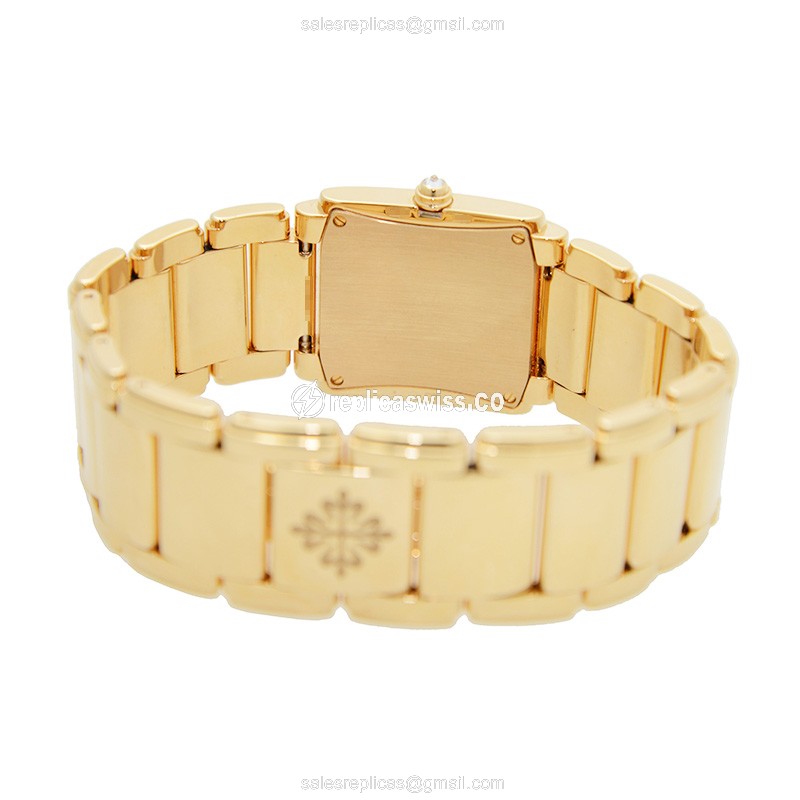 Patek Philippe 4910/11R-011 TWENTY-4 Quartz - 18kt Rose Gold Case - Silver Dial - Gold Strap - View 4