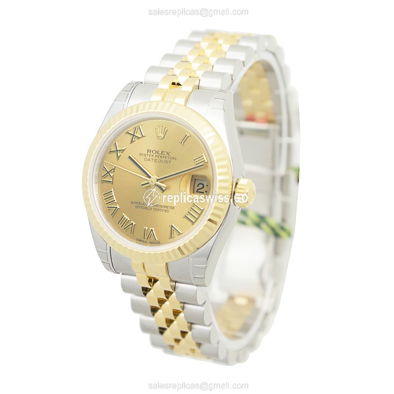 Rolex Datejust Lady Replica - Gold | Automatic | Steel | Gold | Gold Clasp - View 3