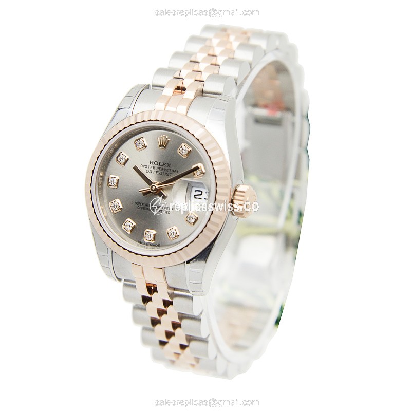 Rolex 179171GGY LADY DATEJUST Automatic 18kt Rose Gold & Steel - View 3