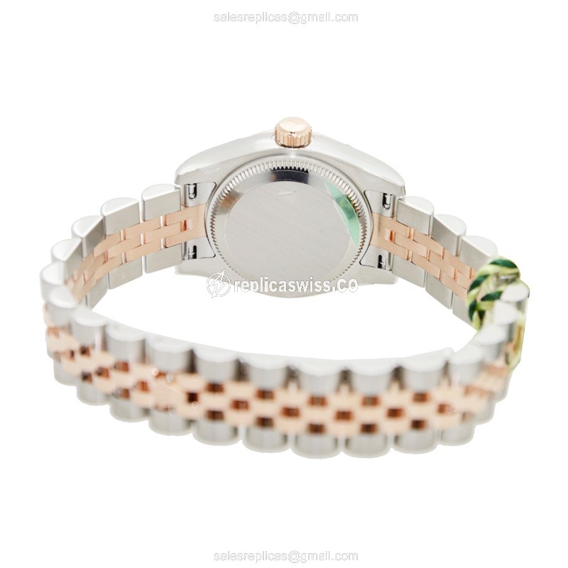 Rolex Datejust Replica - Automatic - 18kt Rose Gold & Steel Case - Gray Dial - View 4