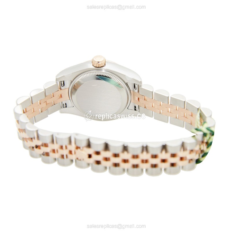 Rolex Lady Datejust Replica - Automatic - White Dial - Gold & Steel Strap - 18kt - View 4