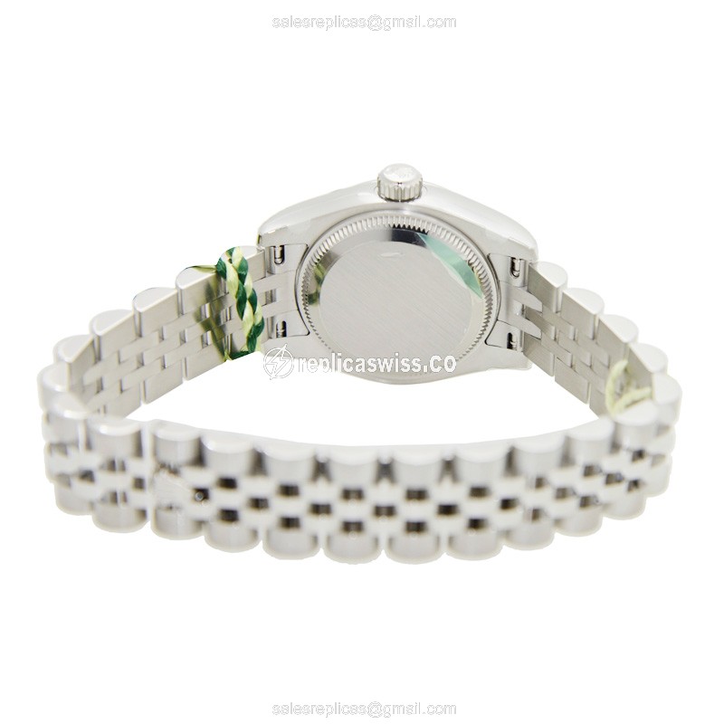 Rolex Datejust Replica - Automatic - White Gold - Silver Dial, Steel Clasp & Strap - View 4