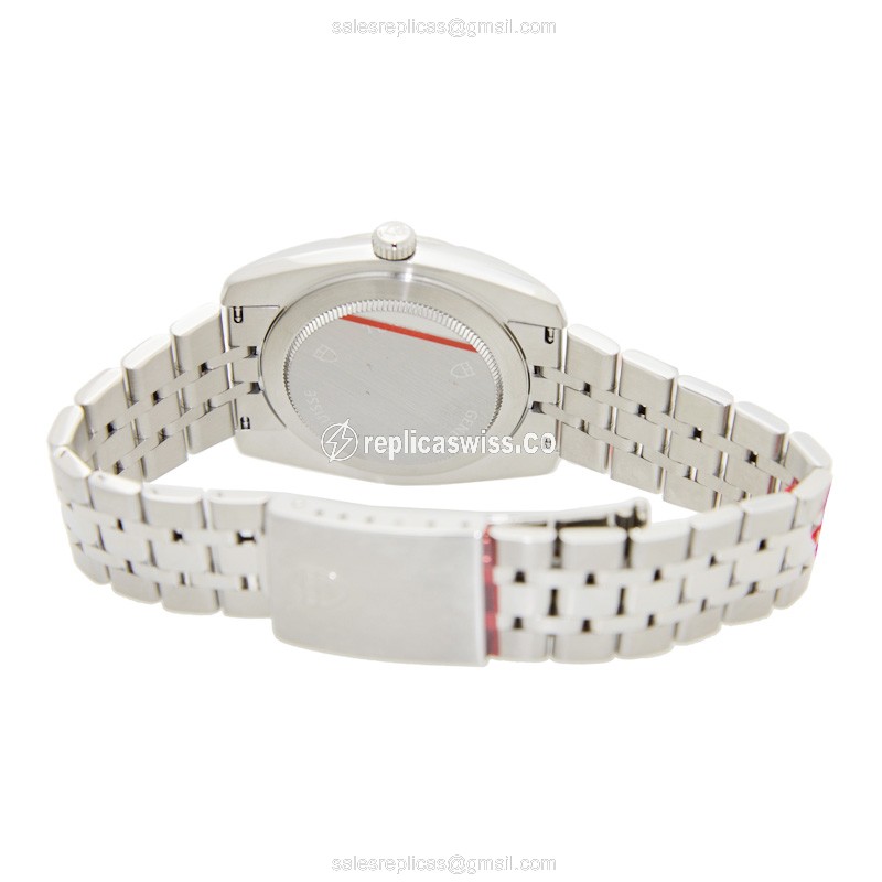 CLASSIQUE Automatic Tudor - Steel Case, Silver Dial on Silver Strap - View 3