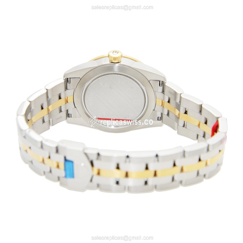Replica Tudor Glamour Date - Automatic - Gold Steel - Black - View 4