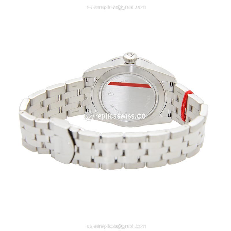 Automatic Tudor Glamour Date - Silver Dial - Steel Case - Silver Strap - View 4