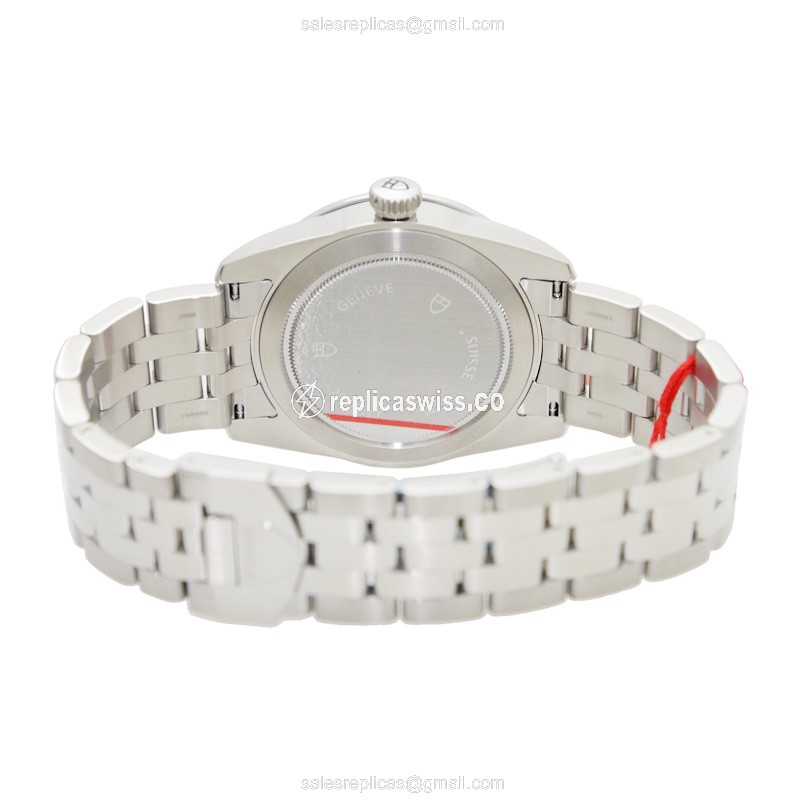 Tudor Glamour Date Automatic - Silver Steel - Black Dial - Silver Clasp - View 4