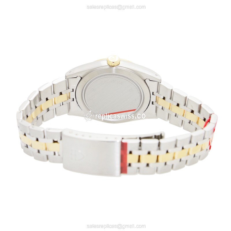 Tudor Day-Date Replica - Auto - Gold Steel - Silver Dial - View 4