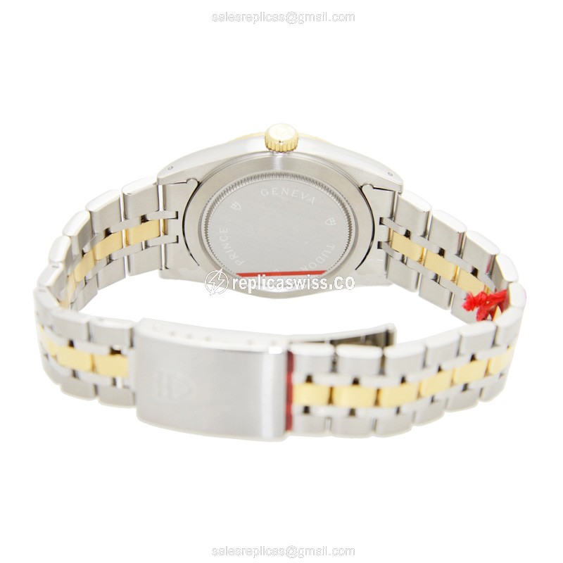 Tudor 76213-62483-CH Replica - Automatic - Gold & Steel Case - Gold Dial - Steel Band - View 4