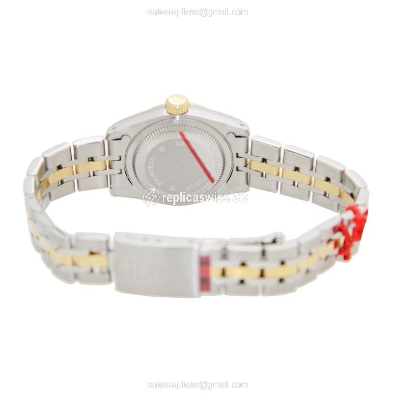 Tudor Princess Date Replica - Automatic 18kt Gold Case - Gold Dial - Steel Strap - View 4