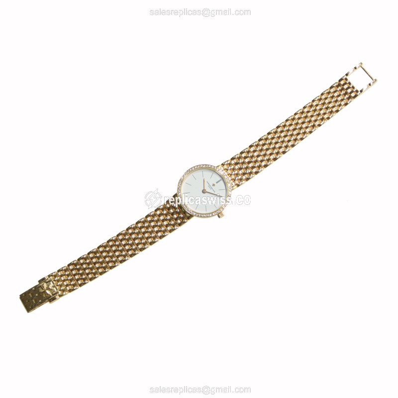 Vacheron Constantin Replica - Quartz - 18kt Gold & Diamond - White Dial - View 2