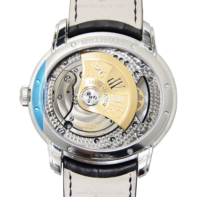 Audemars Piguet 15350ST.OO.D002CR.01 Replica - Automatic - Dark Grey Dial - Steel Case - Black Alligator Strap - View 3