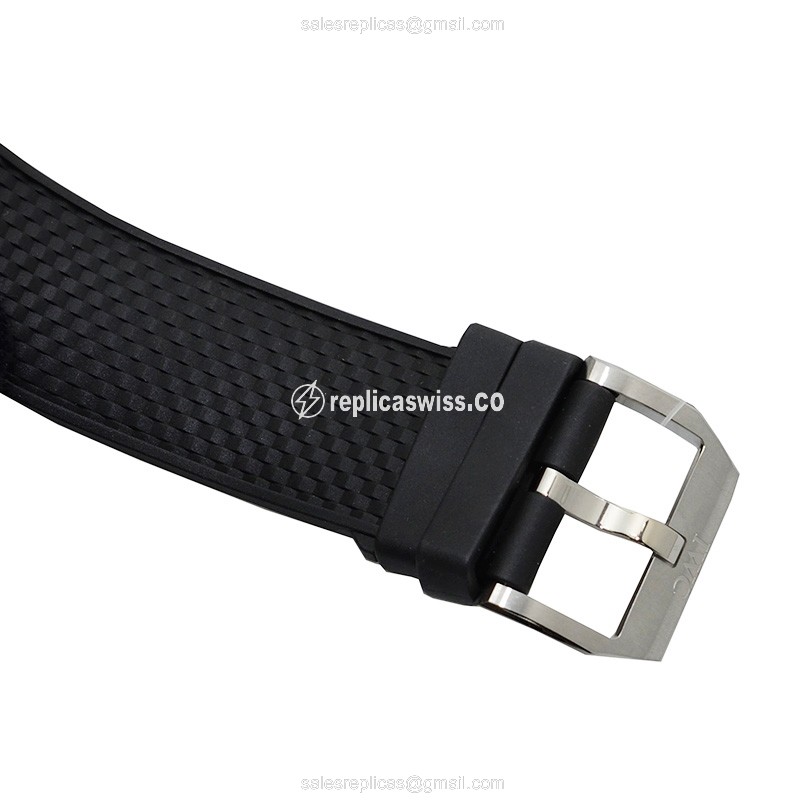 IWC Aquatimer Automatic Replica - Stainless Steel - Black Dial - Rubber Strap - Sapphire Crystal - Buckle Clasp - View 4