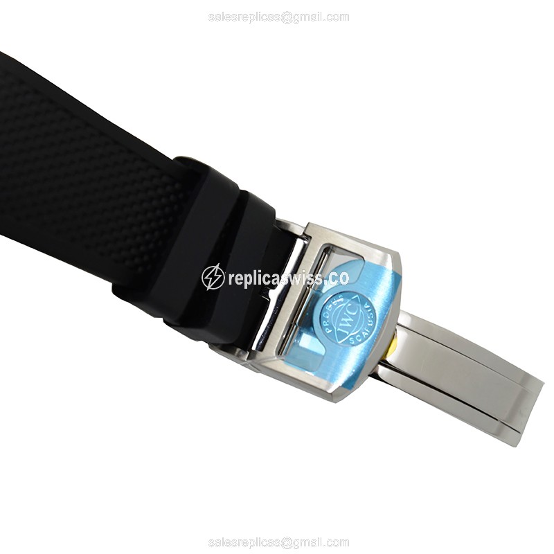 IWC Portuguese Automatic Replica - Stainless Steel Case - White Dial - Black Rubber Strap - View 4