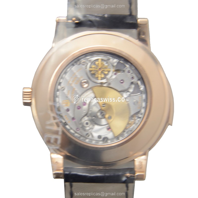 Patek Philippe 5074R Replica - Rose Gold - Black Dial - View 3