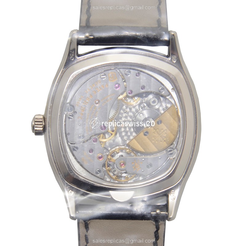 Patek Philippe Grand Comp Replica - White Gold - Black Strap - View 3