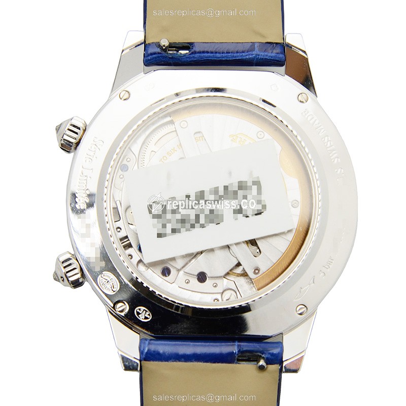 Jaeger-Lecoultre Celestial Replica - Automatic - 18kt White Gold - Diamond - Blue Dial - Alligator Blue Strap - View 3