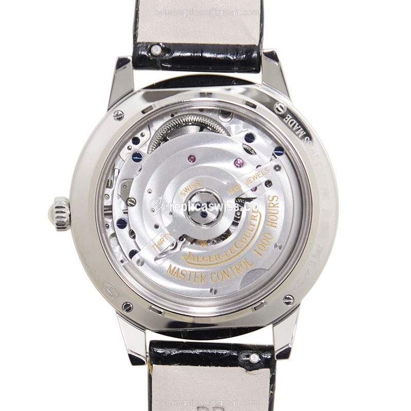 Jaeger-Lecoultre RENDEZ VOUS Automatic - White Dial - Black Alligator Strap - Clasp - View 3