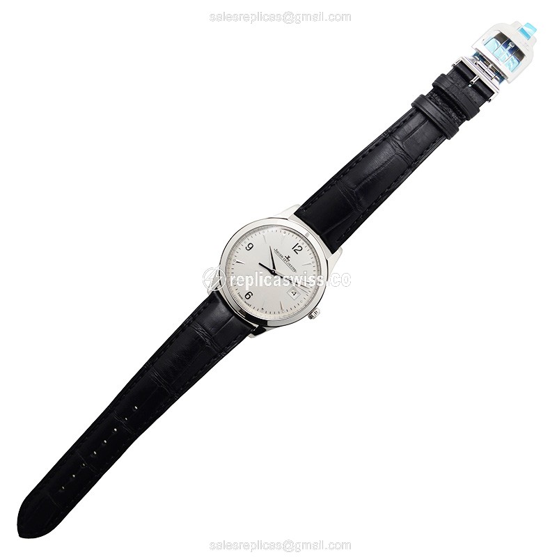 Jaeger-Lecoultre Q1548420 Replica - Ultra Thin - Automatic - Silver Dial - Steel Case - Black Alligator Strap - View 2