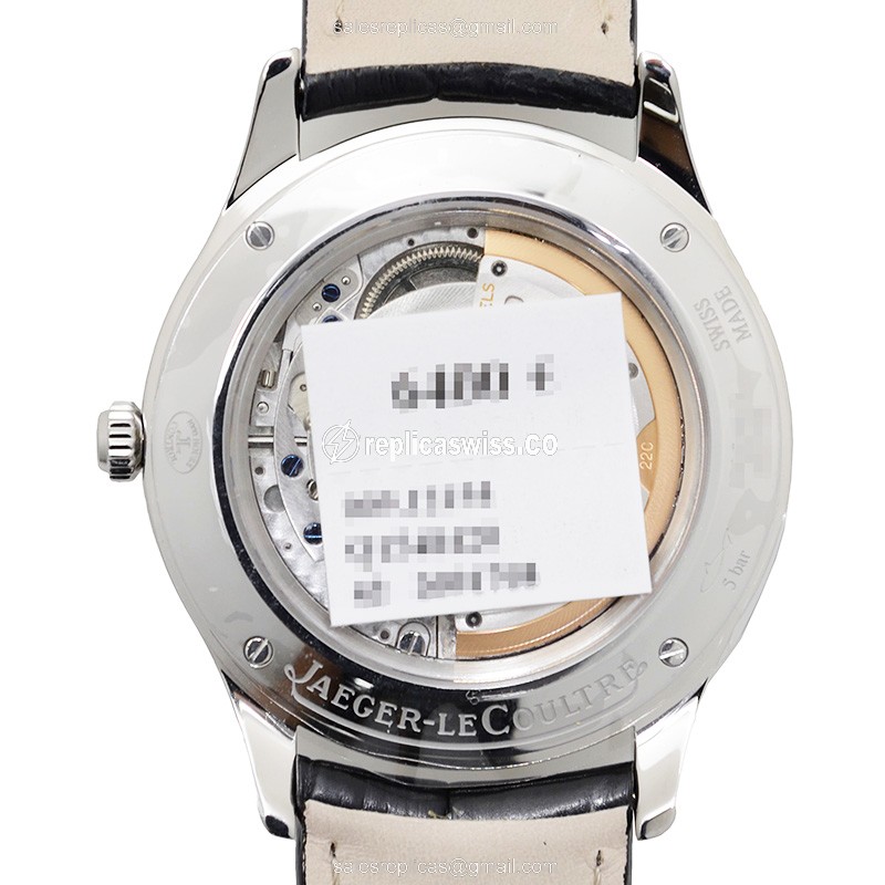 Jaeger-Lecoultre Q1548420 Replica - Ultra Thin - Automatic - Silver Dial - Steel Case - Black Alligator Strap - View 3