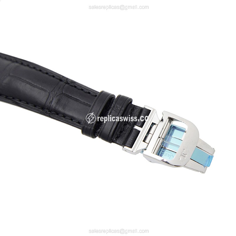Jaeger-Lecoultre Q1548420 Replica - Ultra Thin - Automatic - Silver Dial - Steel Case - Black Alligator Strap - View 4