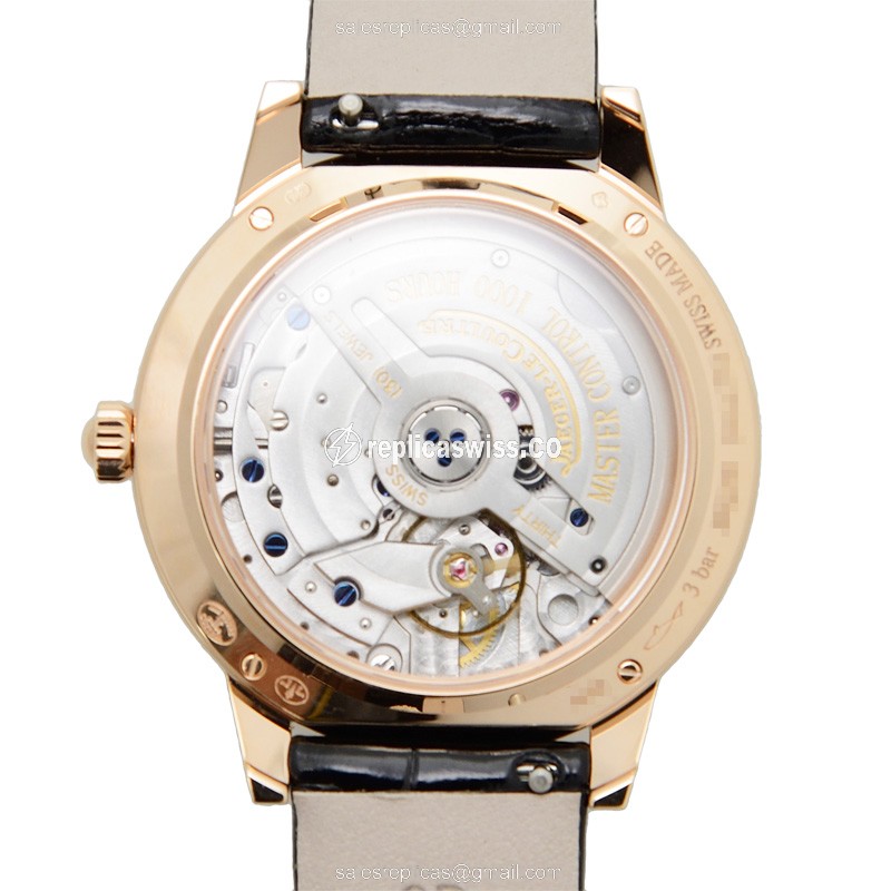 Jaeger-Lecoultre RENDEZ VOUS Replica - Automatic - 18kt Rose Gold - Diamond Dial - Black Alligator Strap - View 3