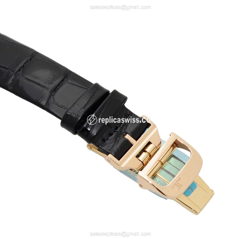 Jaeger-Lecoultre RENDEZ VOUS Replica - Automatic - 18kt Rose Gold - Diamond Dial - Black Alligator Strap - View 4