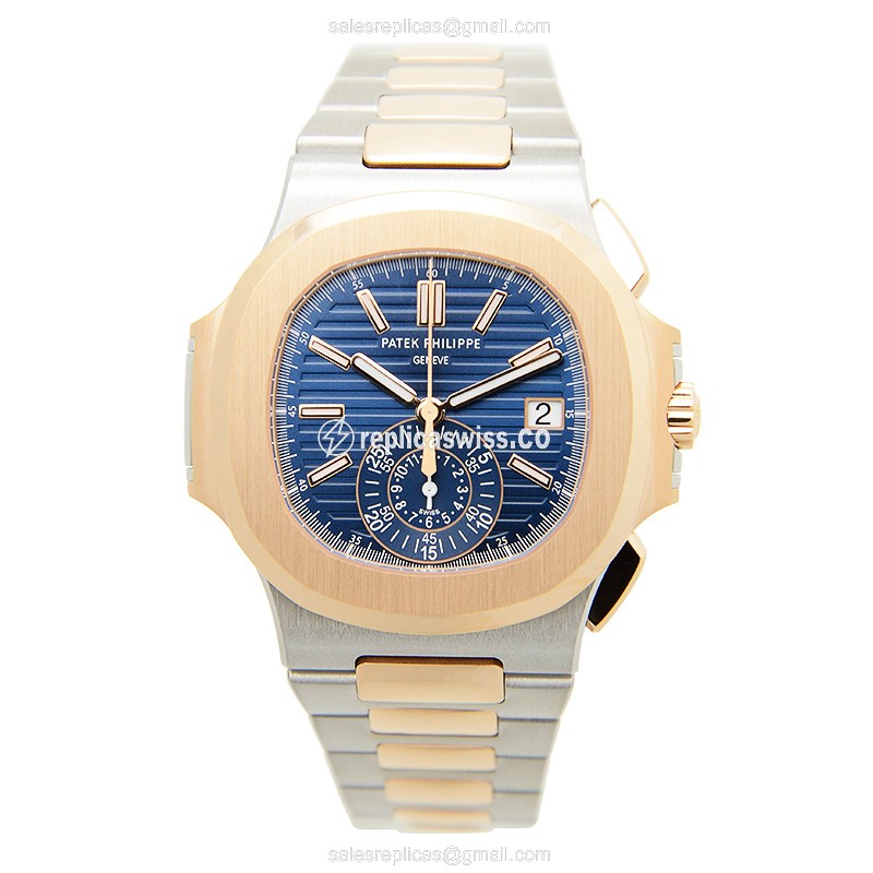 Patek Philippe Nautilus Replica Watch, Automatic, Blue Dial - View 2