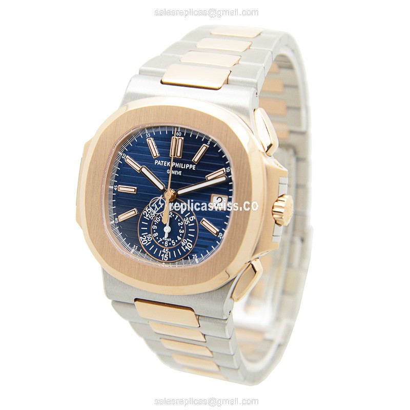 Patek Philippe Nautilus Replica Watch, Automatic, Blue Dial - View 3