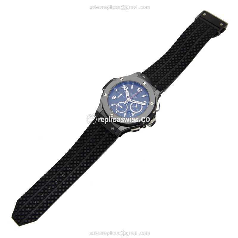 Hublot BIG BANG Replica - Automatic - Ceramic Case - Black Dial - Rubber Strap - View 2