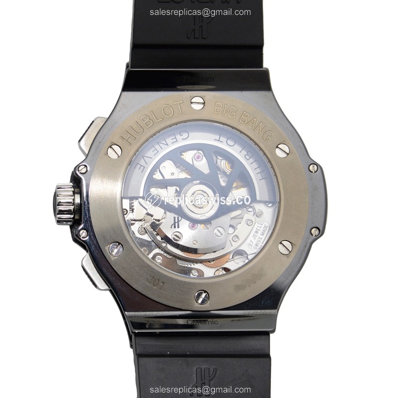 Hublot BIG BANG Replica - Automatic - Ceramic Case - Black Dial - Rubber Strap - View 3