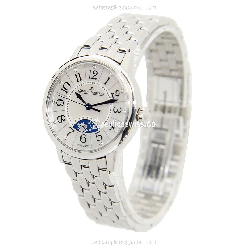Jaeger-LeCoultre Rendez-Vous Replica - Auto - Steel - White - View 3
