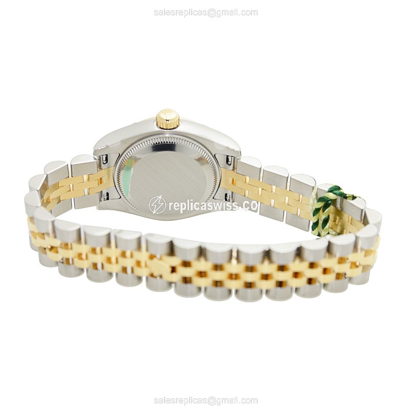 Rolex Datejust Replica - 18kt Gold/Steel - Automatic - Gold Dial - Silver Clasp - View 4