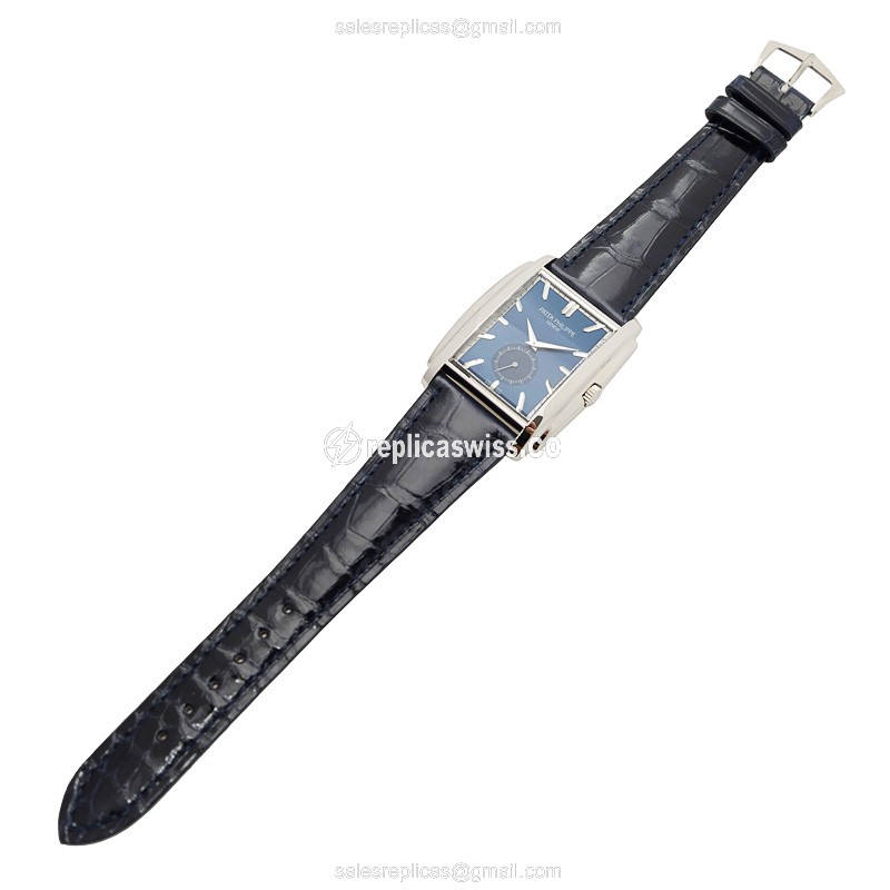 Patek Philippe 5124G-011 GONDOLO - Manual - 18kt White Gold - Blue Dial - Buckle Clasp - View 2