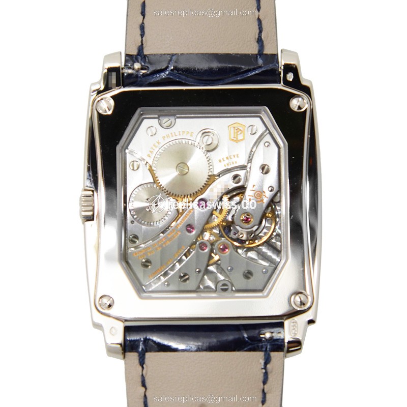 Patek Philippe 5124G-011 GONDOLO - Manual - 18kt White Gold - Blue Dial - Buckle Clasp - View 3