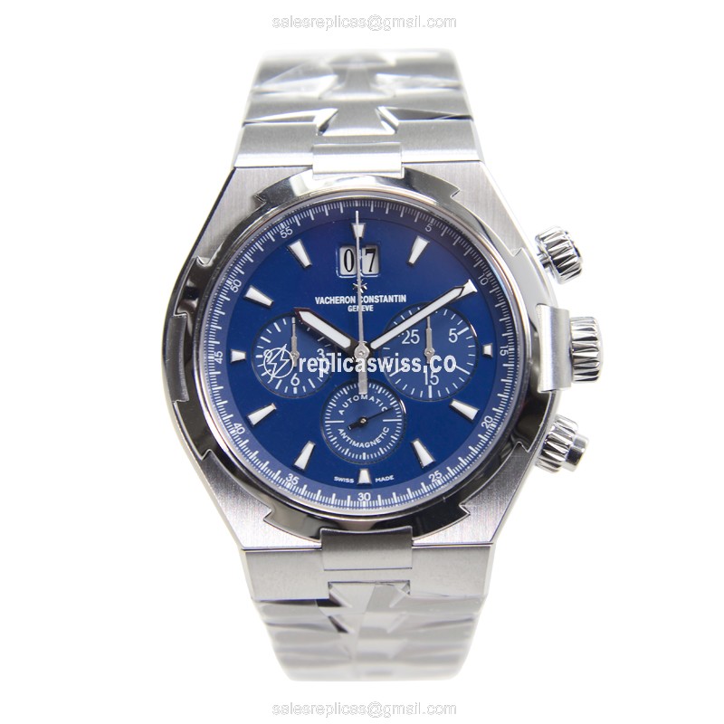 Vacheron Constantin Overseas Replica - Automatic - Stainless Steel - Blue Dial - View 2