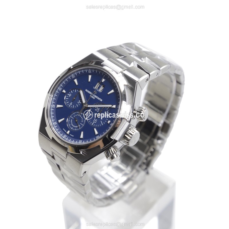 Vacheron Constantin Overseas Replica - Automatic - Stainless Steel - Blue Dial - View 3