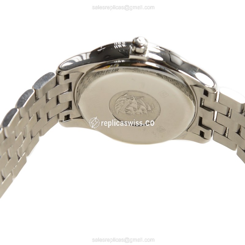 Longines L4.722.4.52.6 Flagship Replica - Quartz - Black Dial, Steel Case - View 4