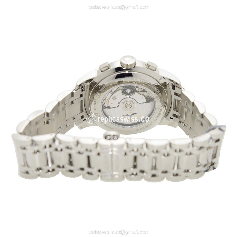 Rolex L2.784.4.53.6 Replica - Automatic - Stainless Steel Case - Black Dial on Silver Strap - View 3