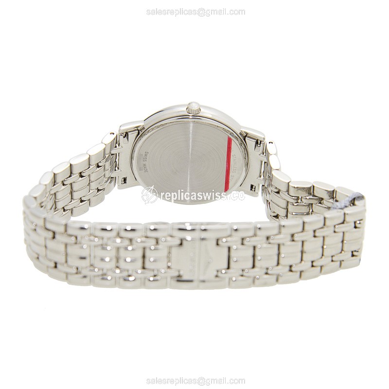 Longines Presence Replica - Quartz - White Dial on Steel - Silver Clasp - View 4