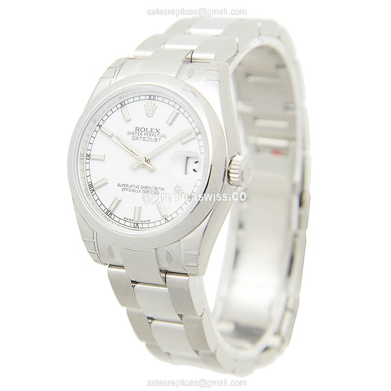 Rolex Datejust Replica - Automatic | Stainless Steel | White Dial | Silver Clasp - View 3