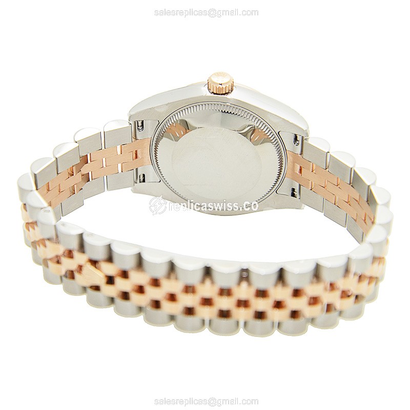 Rolex Datejust Replica | Automatic | 18kt Rose Gold & Steel Case | Silver Dial - View 4
