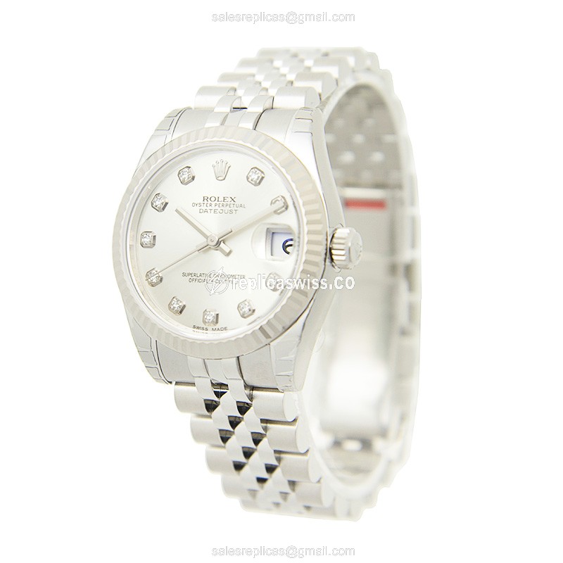 Watch Rolex Lady Datejust - Automatic - Silver Dial - Steel - View 3