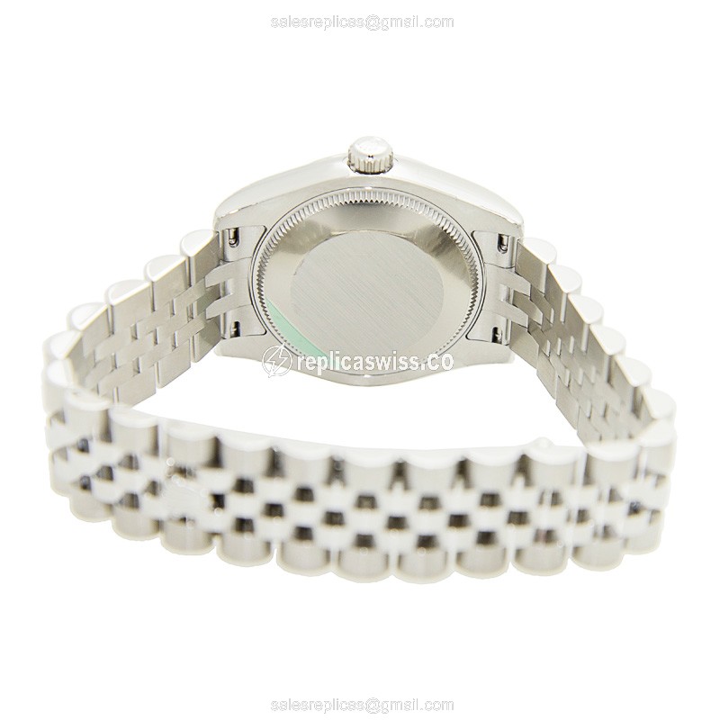 Rolex Datejust Lady Replica - White Gold & Steel - Automatic - Silver Dial - View 4