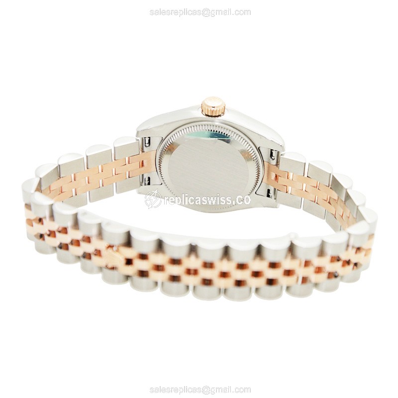 Rolex Datejust Replica - Automatic - Rose Gold & Steel Case - Silver Dial - View 4