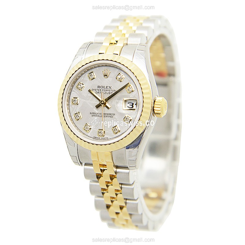 Rolex Lady Datejust Replica - Automatic | Silver Dial | Clasp | Silver Strap - View 3