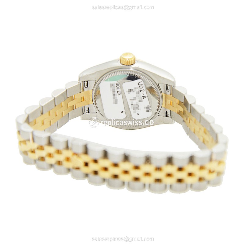 Rolex Datejust Lady Replica - Automatic - White Dial on Silver Strap - View 4